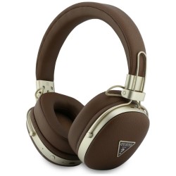Guess Bluetooth Over-Ear Headphones with ENC Grained Triangle Logo Brown