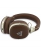 Guess Bluetooth Over-Ear Headphones with ENC Grained Triangle Logo Brown