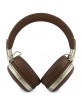 Guess Bluetooth Over-Ear Headphones with ENC Grained Triangle Logo Brown