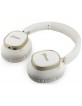 Guess Bluetooth Over-Ear Headphones with ENC Rectangle Metal Script White