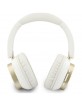 Guess Bluetooth Over-Ear Headphones with ENC Rectangle Metal Script White