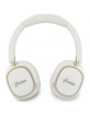 Guess Bluetooth Over-Ear Headphones with ENC Rectangle Metal Script White