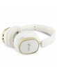 Guess Bluetooth Over-Ear Headphones with ENC Rectangle Metal Script White