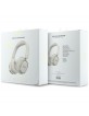 Guess Bluetooth Over-Ear Headphones with ENC Rectangle Metal Script White