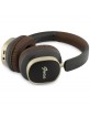 Guess Bluetooth Over-Ear Headphones with ENC Rectangle Metal Script Brown