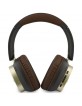 Guess Bluetooth Over-Ear Headphones with ENC Rectangle Metal Script Brown
