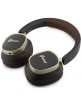 Guess Bluetooth Over-Ear Headphones with ENC Rectangle Metal Script Brown