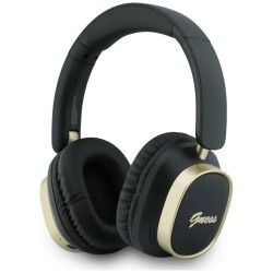 Guess Bluetooth Over-Ear Headphones with ENC Rectangle Metal Script Black