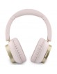 Guess Bluetooth Over-Ear Headphones with ENC Rectangle Metal Script Pink