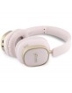 Guess Bluetooth Over-Ear Headphones with ENC Rectangle Metal Script Pink