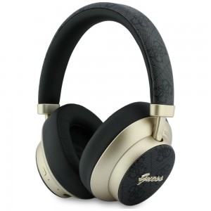 Guess Bluetooth Over-Ear Headphones ENC 4G Gold Script Metal Black
