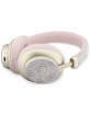 Guess Bluetooth Over-Ear Headphones ENC 4G Gold Script Metal Pink