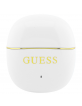 Guess Bluetooth In-Ear Headphones TWS Glossy Gold Line Classic White