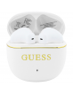 Guess Bluetooth In-Ear Headphones TWS Glossy Gold Line Classic White