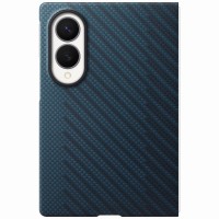 Original Samsung Z Fold 8 Magnet Carbon Case Hülle Blau / Navy + 2x Schutzfolien