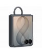 Original Samsung Z Flip 8 Ring Magnet Book Case Hülle Silikon Schwarz