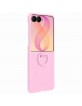 Original Samsung Z Flip 8 Ring Magnet Book Case Hülle Silikon Rosa