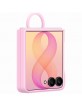 Original Samsung Z Flip 8 Ring Magnet Book Case Hülle Silikon Rosa