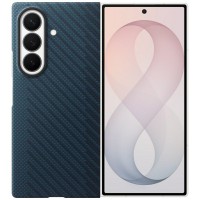 Original Samsung Z Fold 8 Ultra Magnet Carbon Case Hülle Blau + 2x Schutzfolien