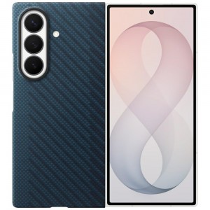 Original Samsung Z Fold 8 Ultra Magnetic Carbon Case, Navy + 2 Screen Protectors