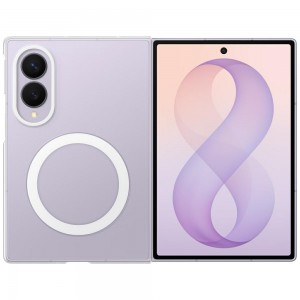 Original Samsung Z Fold 8 Magnetic Clear Case + 2 Screen Protectors