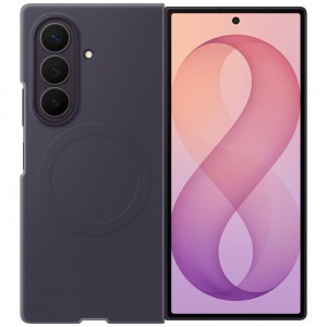 Original Samsung Z Fold 8 Ultra Magnetic Silicone Case, Violet + 2 Screen Protectors
