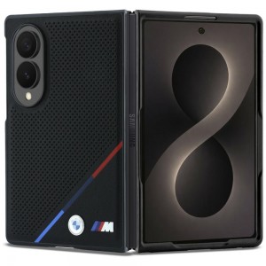 BMW Samsung Z Fold 8 MagSafe Hülle Book Case Perforated Signature M Schwarz