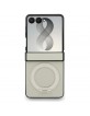 Guess Samsung Z Flip 8 Hülle Book Case Magnetic Ring Stand Beige