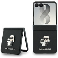 Karl Lagerfeld Samsung Z Flip 8 Hülle Book Case Saffiano Karl Choupette Schwarz