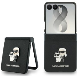 Karl Lagerfeld Samsung Z Flip 8 Hülle Book Case Saffiano Karl Choupette Schwarz