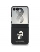 Karl Lagerfeld Samsung Z Flip 8 Hülle Book Case Saffiano Karl Choupette Schwarz