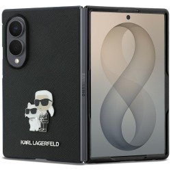 Karl Lagerfeld Samsung Z Fold 8 Hülle Book Case Saffiano Karl Choupette Schwarz