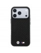 BMW iPhone 18 Pro / 17 Pro Hülle Case M Metal Logo Carbon MagSafe Schwarz