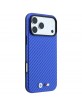 BMW iPhone 18 Pro / 17 Pro Hülle Case M Metal Logo Carbon MagSafe Blau