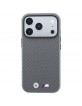 BMW iPhone 18 Pro / 17 Pro Hülle Case M Metal Logo Carbon MagSafe Anthracite