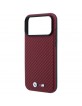 BMW iPhone 17 / 18 Pro Max Hülle Case M Metal Logo Carbon MagSafe Burgundy