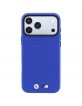 BMW iPhone 17 / 18 Pro Max Hülle Case M Metal Logo Carbon MagSafe Blau