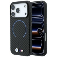 BMW iPhone 18 Pro / 17 Pro Hülle Case M Metal Carbon MagSafe Schwarz