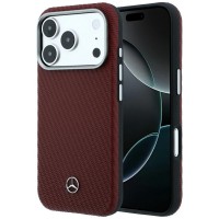 Mercedes iPhone 17 / 18 Pro Max Hülle Case Wood Effect MagSafe Burgundy