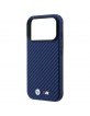 BMW iPhone 18 Pro / 17 Pro Hülle Case M Metal Logo Carbon MagSafe Navy