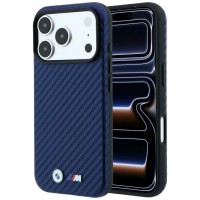 BMW iPhone 17 / 18 Pro Max Hülle Case M Metal Logo Carbon MagSafe Navy