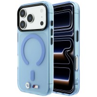 BMW iPhone 18 Pro / 17 Pro Hülle Case MagSafe Frosted M Metal Frame Trims Blau