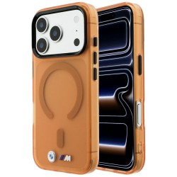 BMW iPhone 18 Pro / 17 Pro Hülle Case MagSafe Frosted M Metal Frame Trims Orange