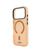 BMW iPhone 18 Pro / 17 Pro Hülle Case MagSafe Frosted M Metal Frame Trims Orange