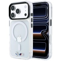 BMW iPhone 18 Pro / 17 Pro Hülle Case MagSafe Frosted M Metal Frame Trims Transparent