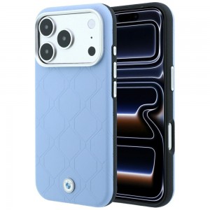 BMW iPhone 18 Pro / 17 Pro Hülle Case Deboss Quilted MagSafe Blau