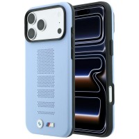 BMW iPhone 18 Pro / 17 Pro Hülle Case Perforated M Metal MagSafe Blau