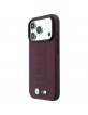 BMW iPhone 17 / 18 Pro Max Hülle Case Perforated M Metal MagSafe Burgundy