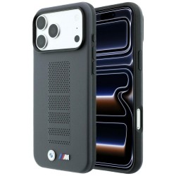 BMW iPhone 17 / 18 Pro Max Hülle Case Perforated M Metal MagSafe Grau