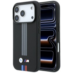 BMW iPhone 17 / 18 Pro Max Hülle Case M Metal Kevlar Tricolor MagSafe Schwarz